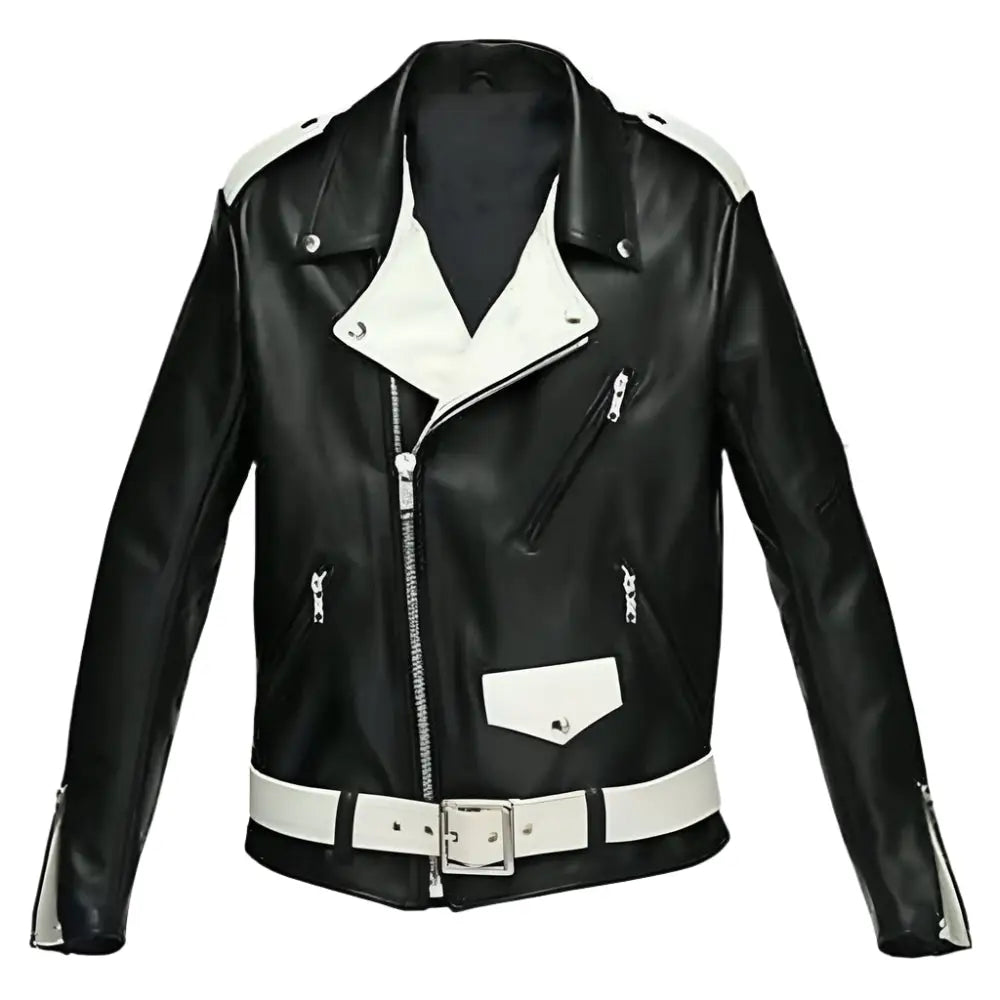 Men's Black Brando Leather Motorcycle Jacket