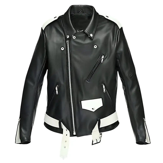 Men's Black Brando Leather Motorcycle Jacket